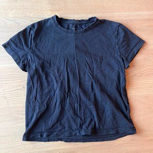 Everlane Cotton Box-Cut Tee Black XS